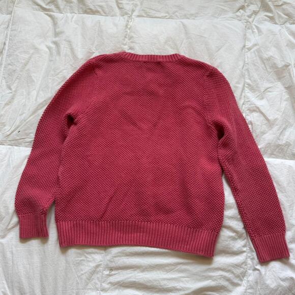appleseeds Soft pink chunky knit sweater sz PL cotton comfy cottagecore cabin - Picture 5 of 7